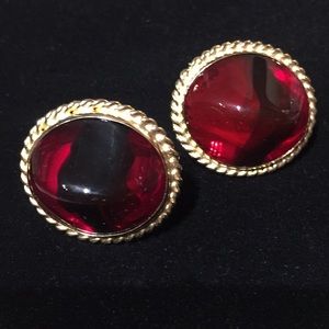 Vintage Red Jewel Cufflinks